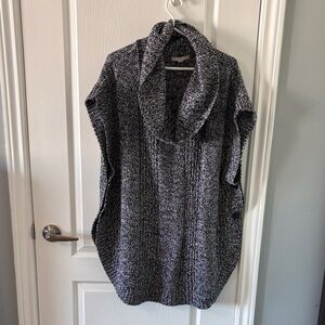 Woman Within Black and White Knit Sweater